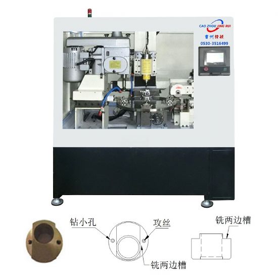點(diǎn)擊查看詳細(xì)信息<br>標(biāo)題：JZ-15.3數(shù)控鎖頭銑兩邊、鉆小孔、攻絲機(jī)（三頭） 閱讀次數(shù)：4030